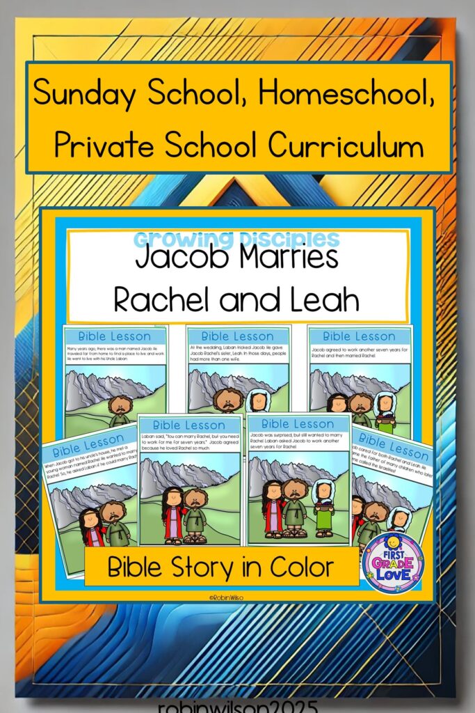 The story of Jacob Leah and Rachel in color and black and white.