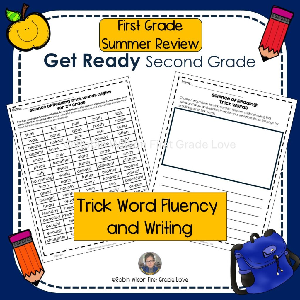 Get Ready for 2nd Grade Trick Words
