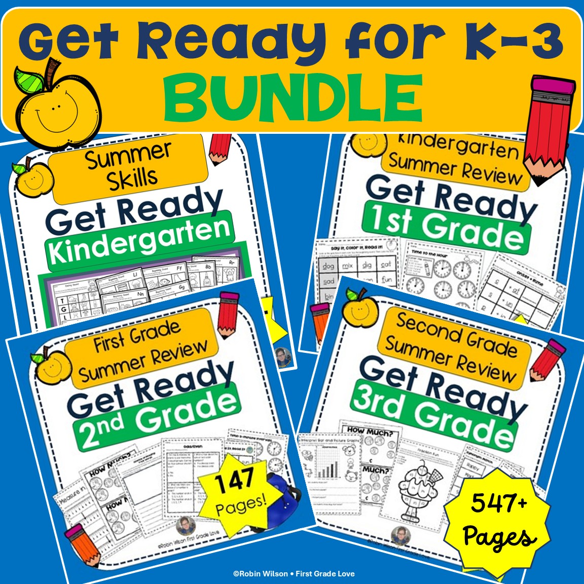Get Ready for Kindergarten, First Grade, Second Grade, Third Grade